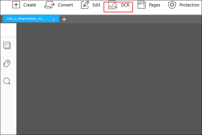 click on ocr button