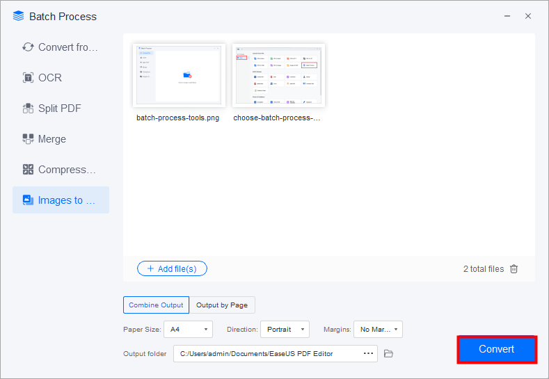 Start batch converting PDF